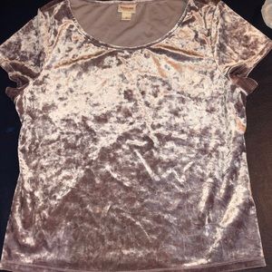 Velvet purple tee shirt